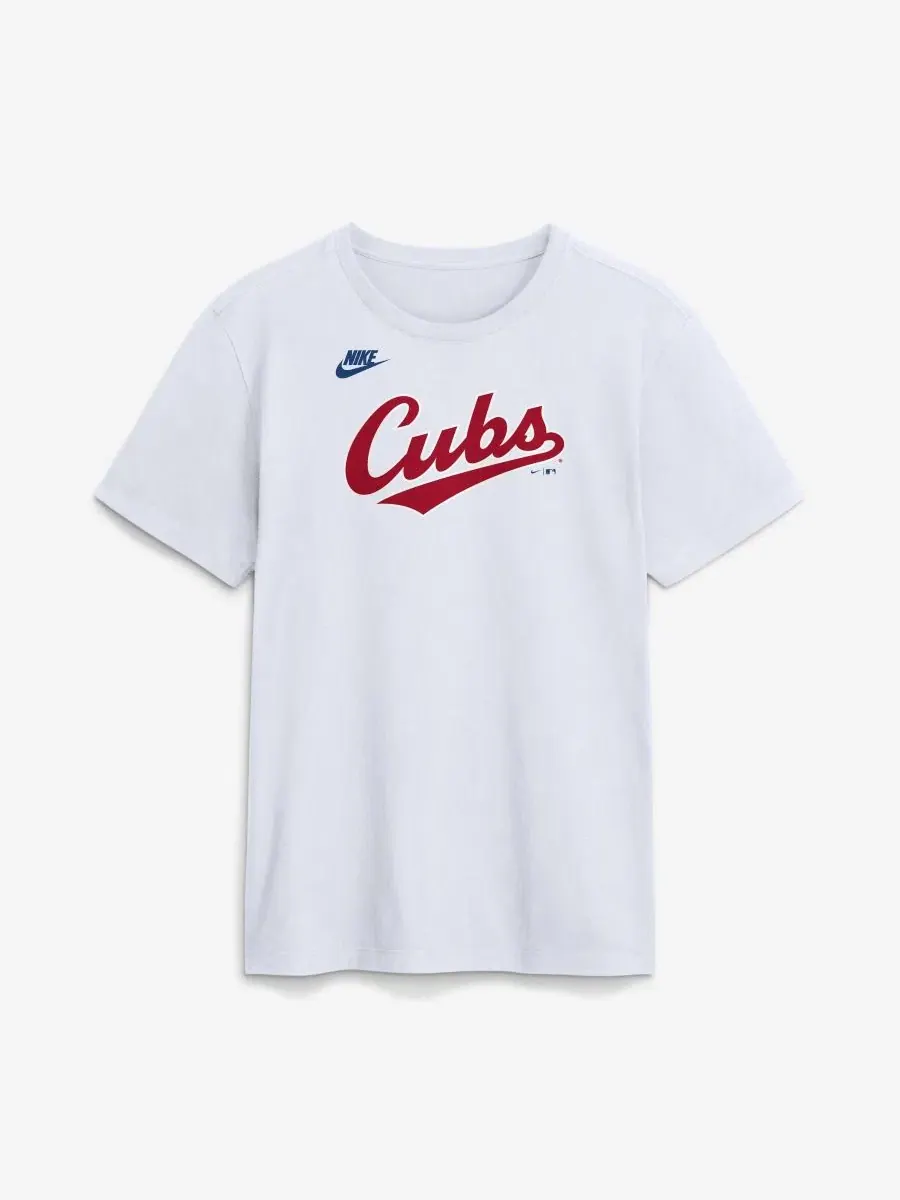 Футболка с принтом Cooperstown Collection Wordmark Nike — изображение 1 из 2, белый