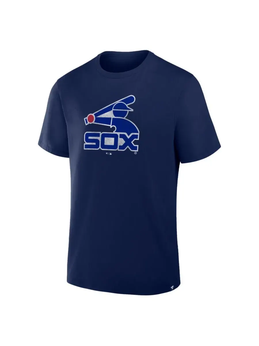 Мужская футболка с винтажным логотипом Chicago White Sox Fanatics — изображение 2 из 3, темно-синий