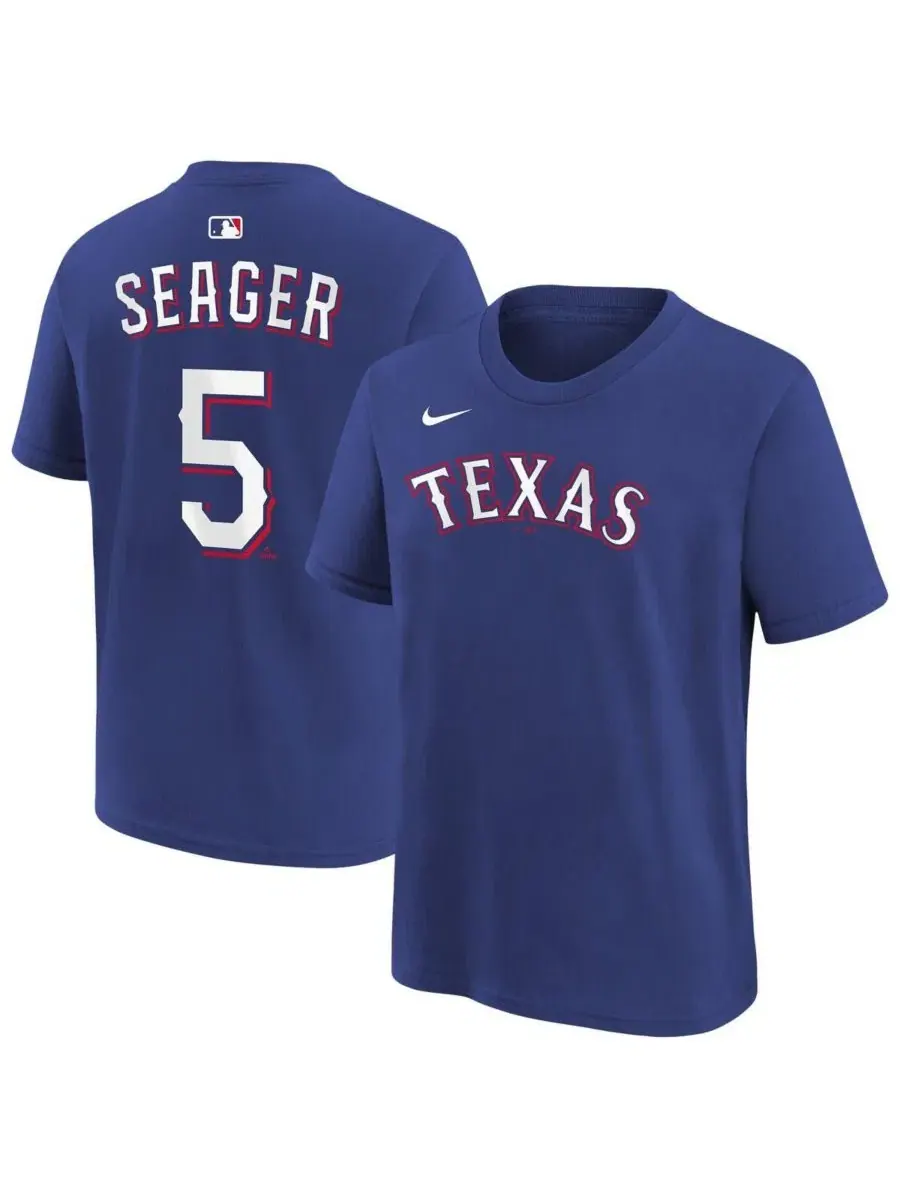 Футболка с длинным рукавом Corey Seager Nike, Королевский — изображение 1 из 3