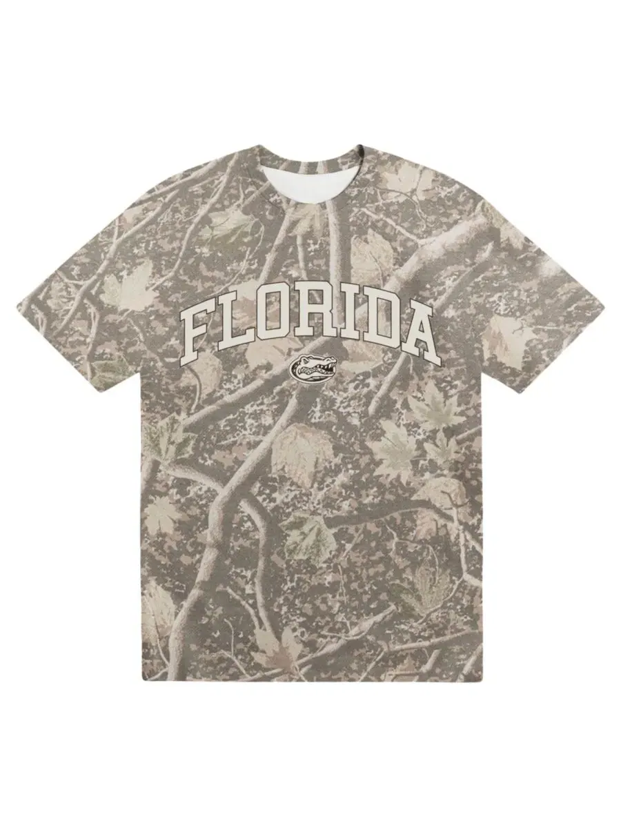Футболка мужская с принтом Camo Florida Gators Back Bay Heavyweight Uscape Apparel — изображение 1 из 1, камуфляж