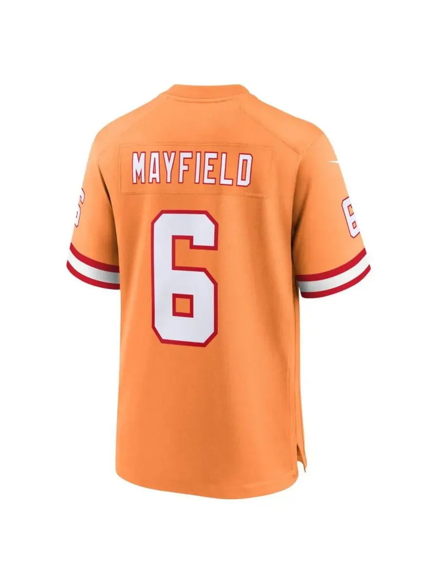 Nike Мужская оранжевая игровая майка Baker Mayfield Tampa Bay Buccaneers в стиле ретро — изображение 3 из 3, бежевый