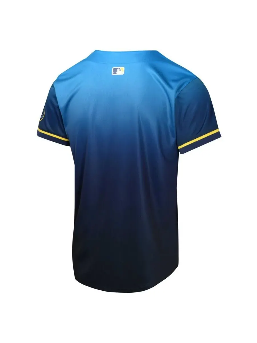 Nike Большая мальчишеская синяя футболка Philadelphia Phillies 2024 City Connect Limited — изображение 3 из 3, синий