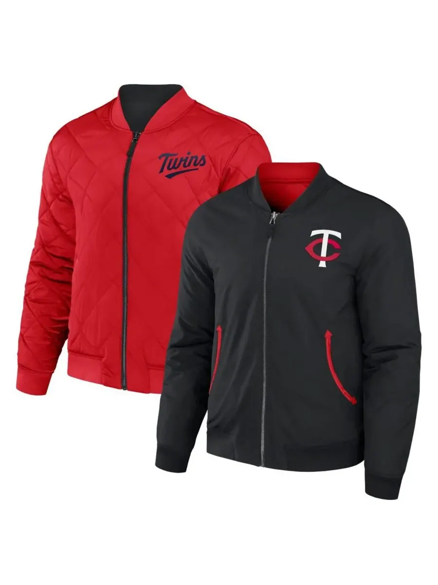 Fanatics Мужская куртка-бомбер Darius Rucker Collection от Minnesota Twins, двусторонняя, на молнии — изображение 1 из 4