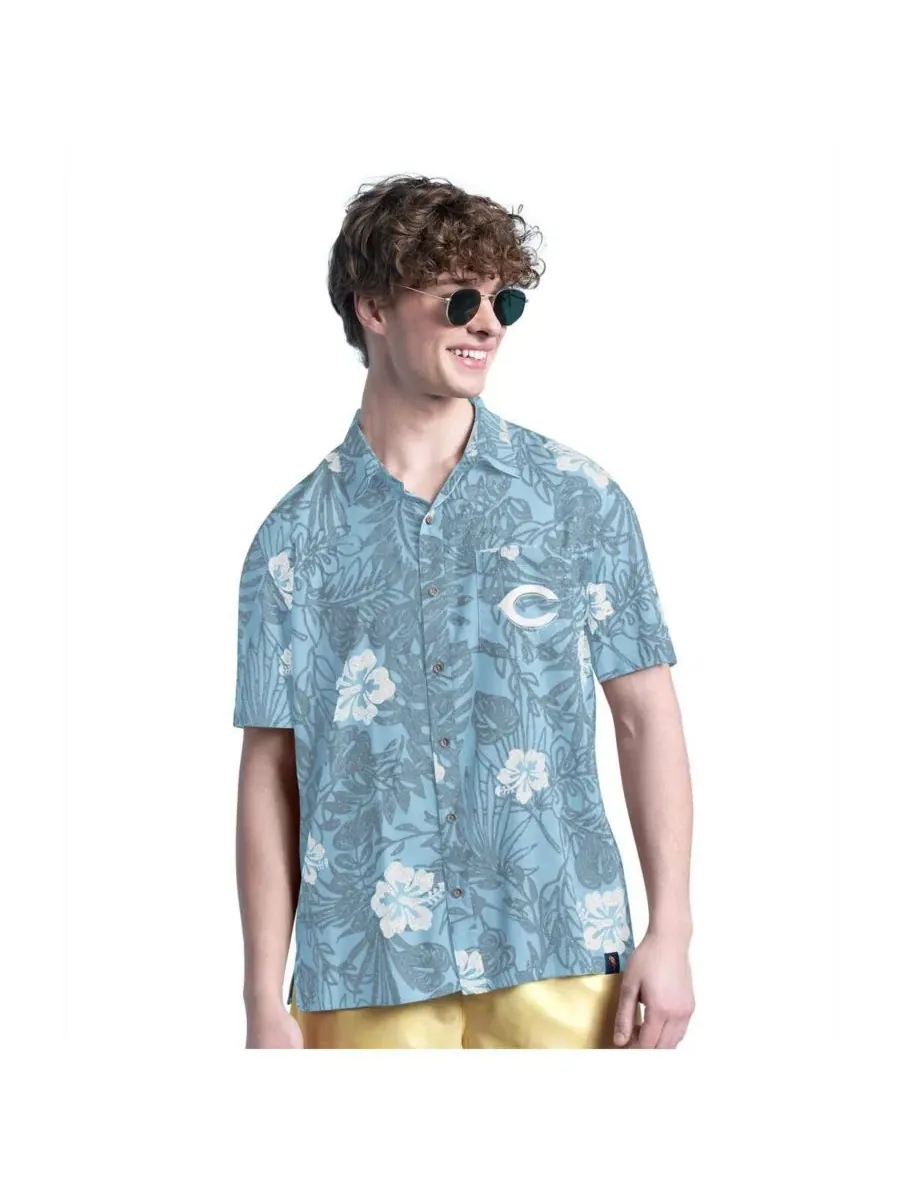 Margaritaville Мужская синяя рубашка на пуговицах с символикой команды Cincinnati Reds Palm Shade — изображение 1 из 2, синий