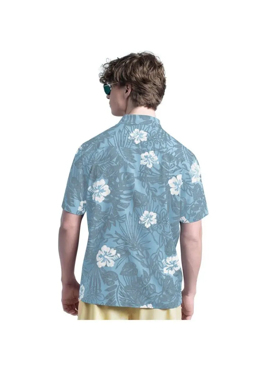 Margaritaville Мужская синяя рубашка на пуговицах с символикой команды Cincinnati Reds Palm Shade — изображение 2 из 2, синий