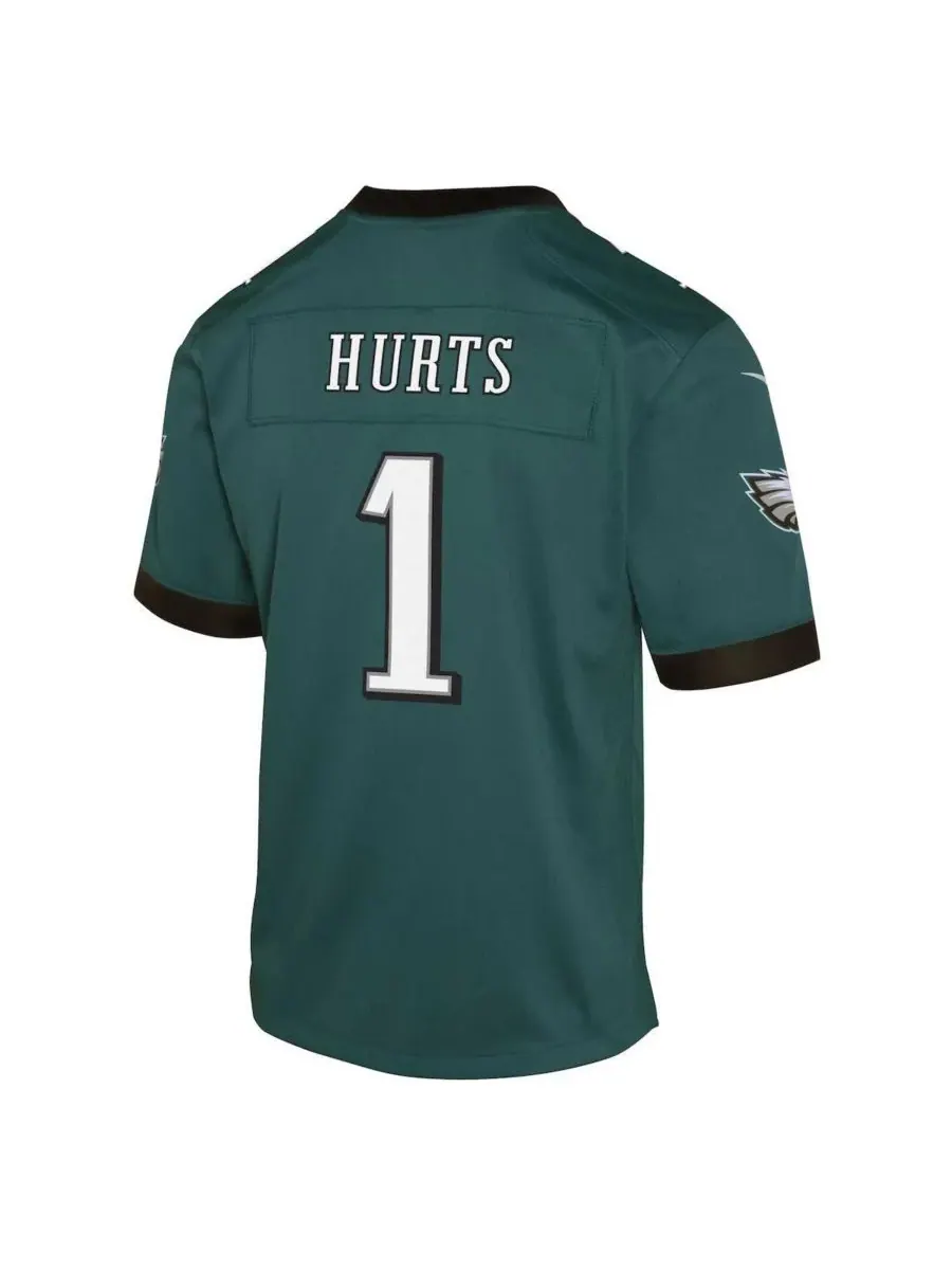 Outerstuff Игровая футболка Nike Big Boys and Girls Jalen Hurts Midnight Green Philadelphia Eagles — изображение 3 из 3