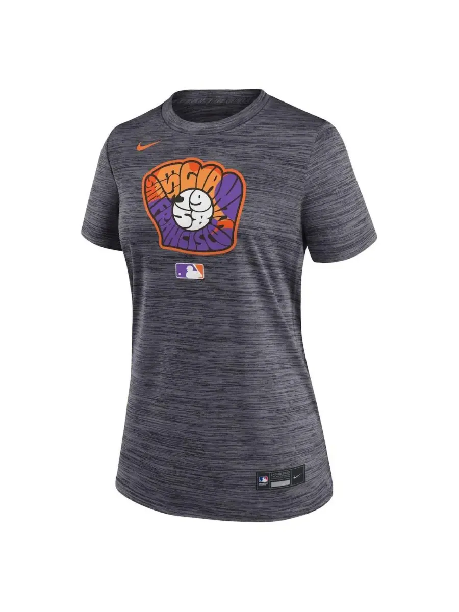 Nike Женская футболка Heather Black San Francisco Giants 2025 City Connect Authentic Collection — изображение 2 из 3, черный