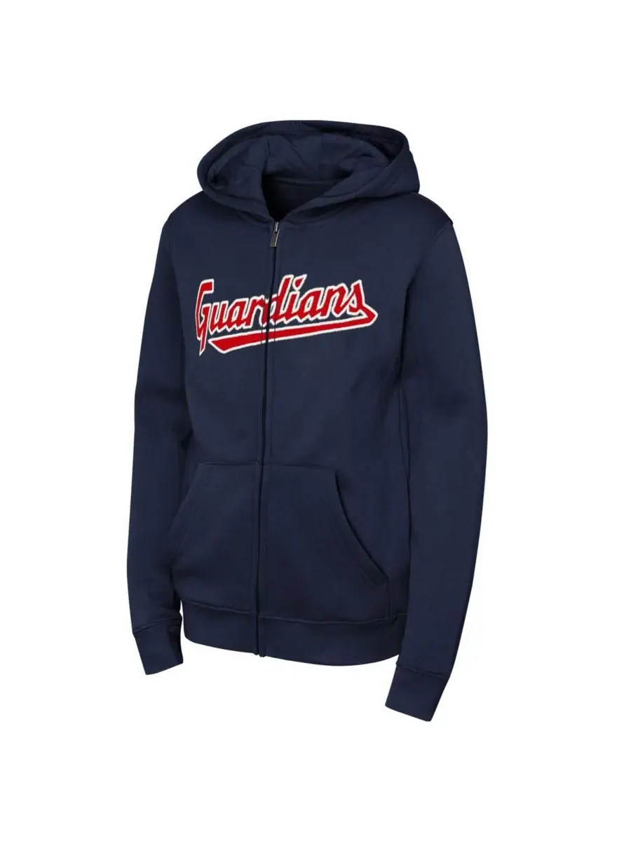 Outerstuff Толстовка на молнии из флиса с логотипом Cleveland Guardians для мальчиков и девочек — изображение 3 из 3