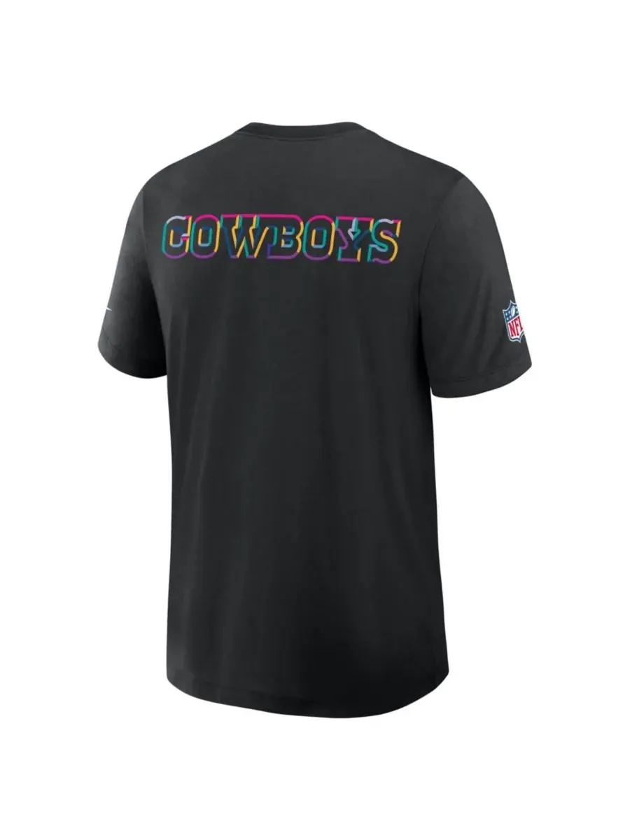 Nike Мужская черная футболка Dallas Cowboys Tall 2025 NFL Crucial Catch Tri-Blend Dri-FIT — изображение 3 из 3, черный