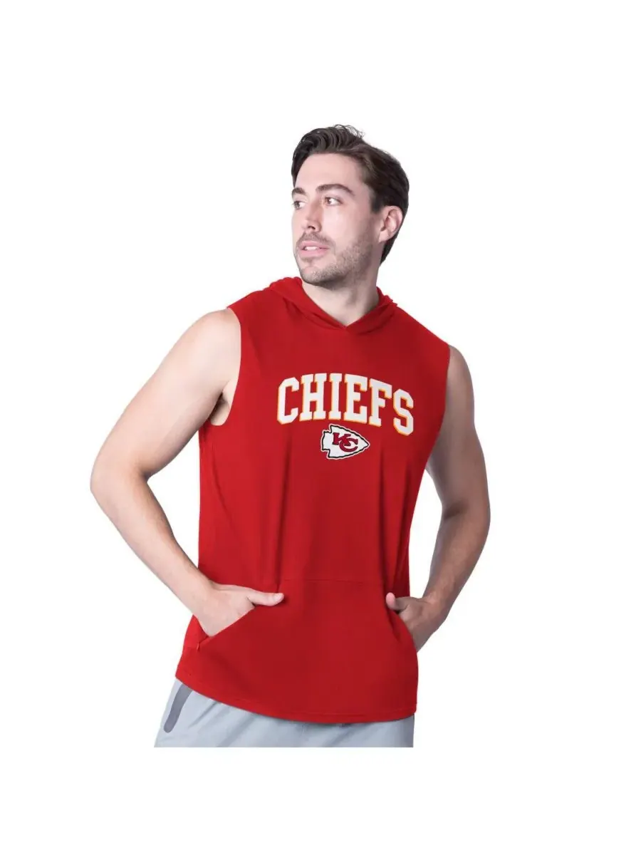 MSX by Michael Strahan Мужская красная толстовка без рукавов с капюшоном Kansas City Chiefs Action — изображение 1 из 3