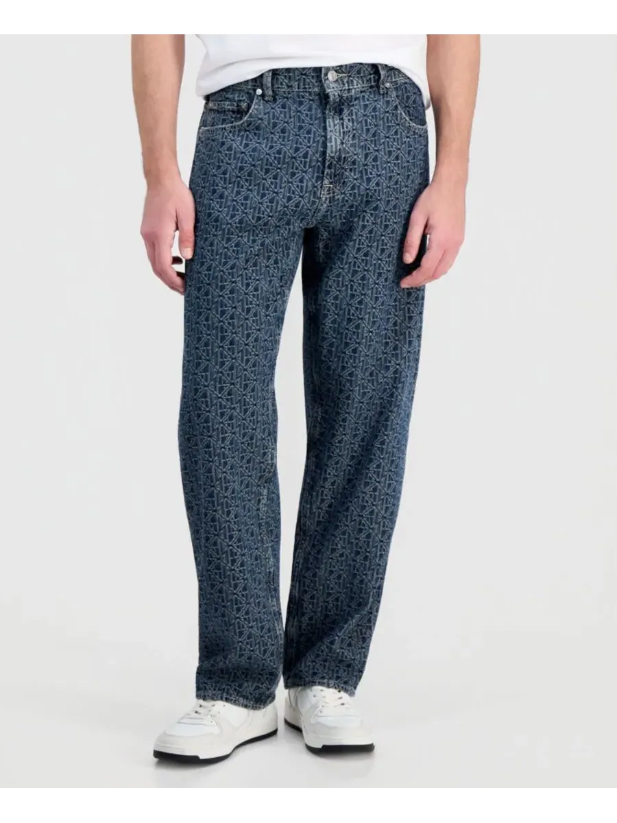 Мужские хлопковые джинсы свободного кроя с логотипом Damon GUESS, Defender — изображение 3 из 4
