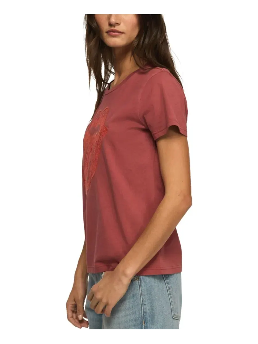 Футболка с длинным рукавом с принтом Rolling Stones Tongue Motif Lucky Brand, Ketchup — изображение 2 из 3