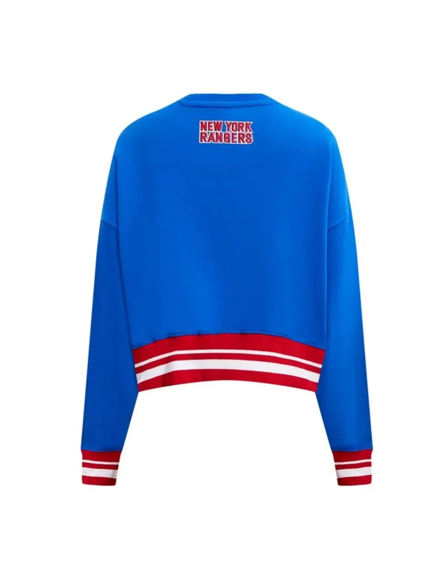 Pro Standard Женская синяя укороченная толстовка New York Rangers Area Code — изображение 5 из 5, синий