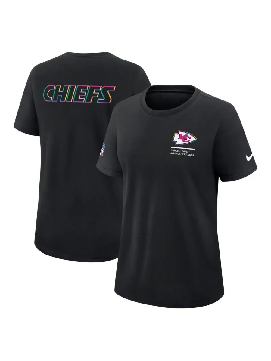 Nike Женская черная футболка Kansas City Chiefs 2025 NFL Crucial Catch Tri-Blend Dri-FIT — изображение 4 из 5, черный