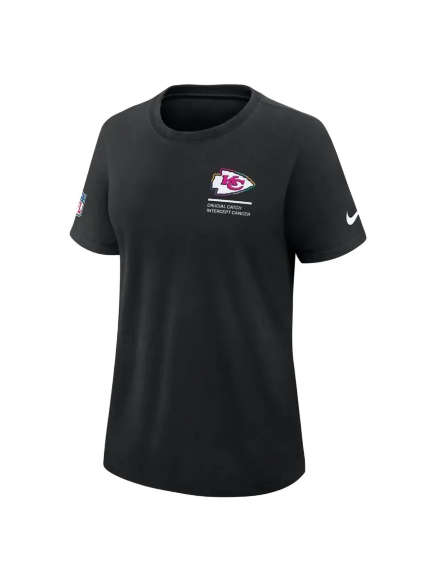 Nike Женская черная футболка Kansas City Chiefs 2025 NFL Crucial Catch Tri-Blend Dri-FIT — изображение 5 из 5, черный