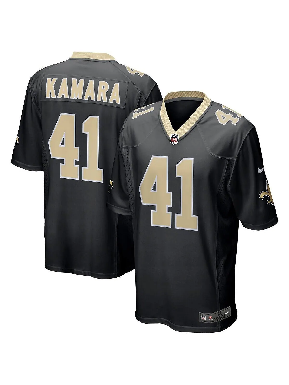 Мужская футболка alvin kamara black new orleans saints game jersey Nike — изображение 1 из 3, черный