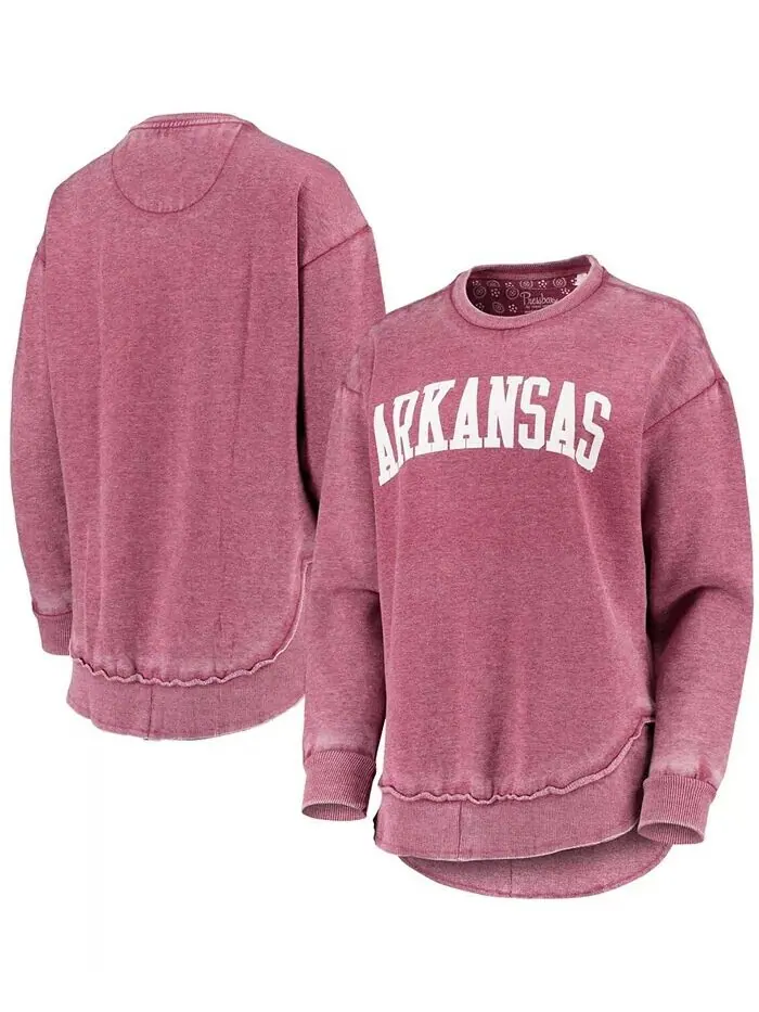 Женский свитшот в винтажном стиле Cardinal Arkansas Razorbacks Pressbox — изображение 1 из 3