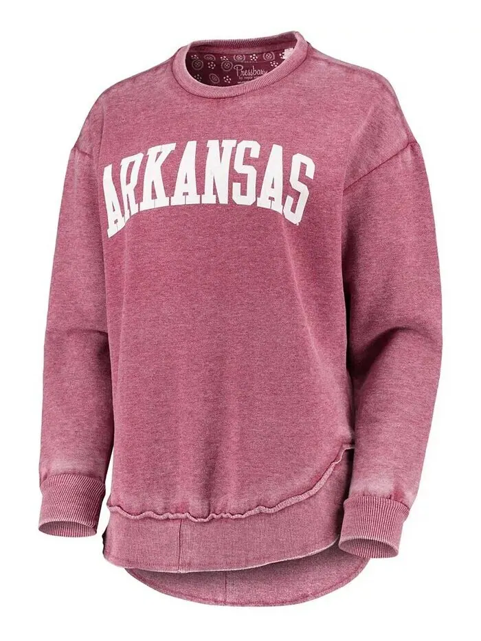 Женский свитшот в винтажном стиле Cardinal Arkansas Razorbacks Pressbox — изображение 2 из 3