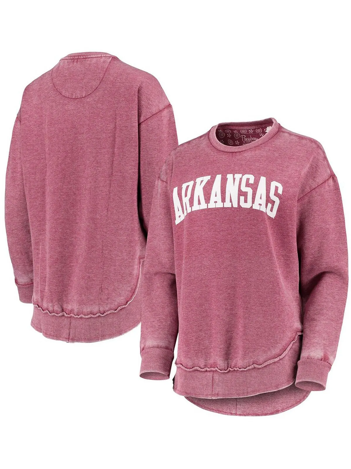 Женский свитшот в винтажном стиле Cardinal Arkansas Razorbacks Pressbox — изображение 1 из 3, красный