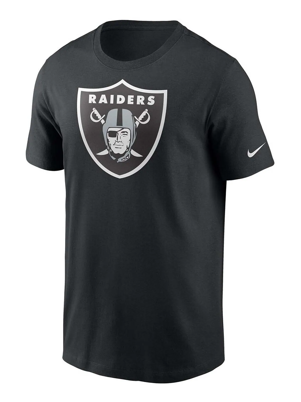Мужская черная футболка с основным логотипом Las Vegas Raiders Nike — изображение 2 из 3, черный