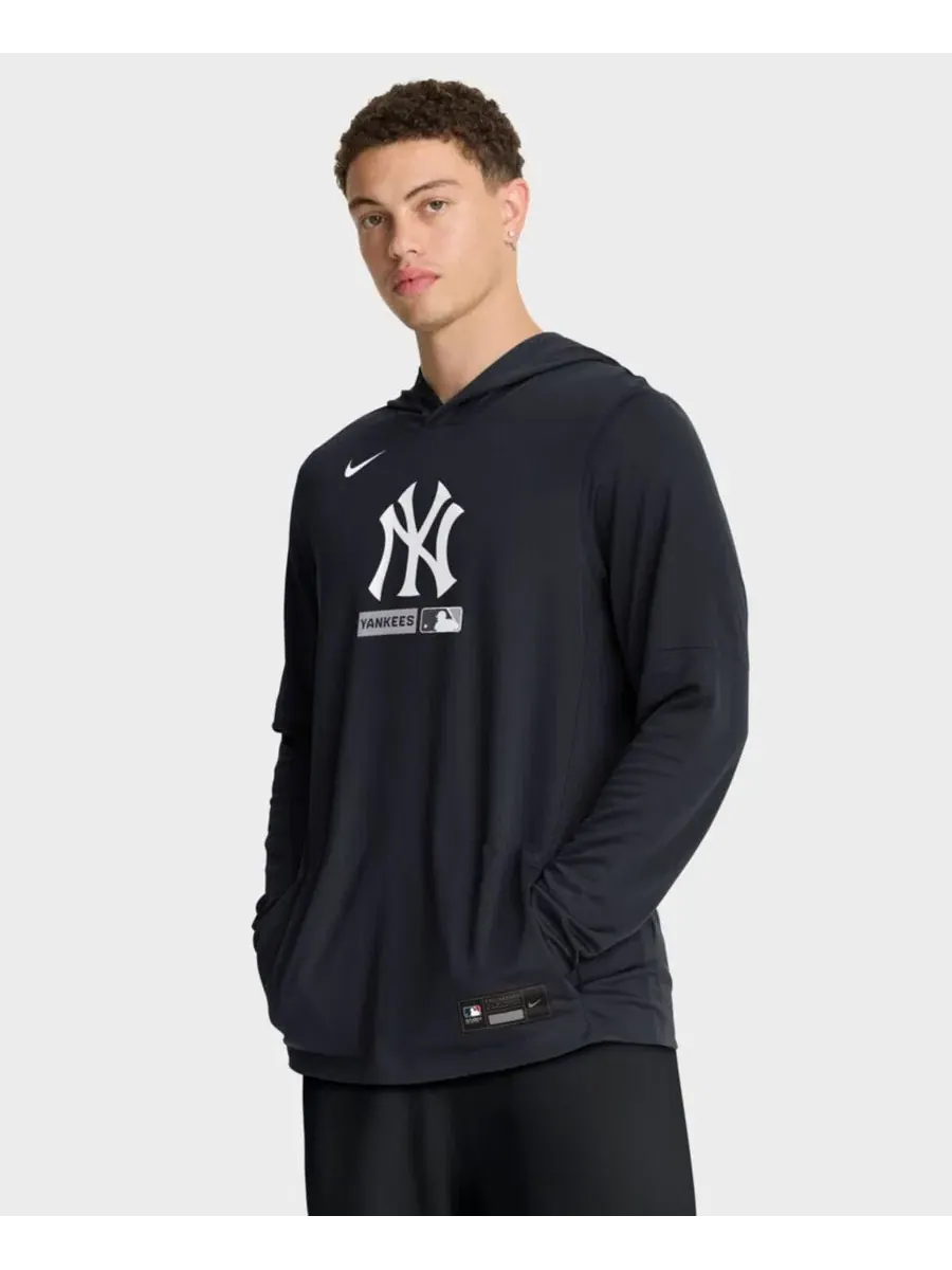 Толстовка с капюшоном с длинным рукавом, модель New York Yankees Nike — изображение 1 из 4, темно-синий