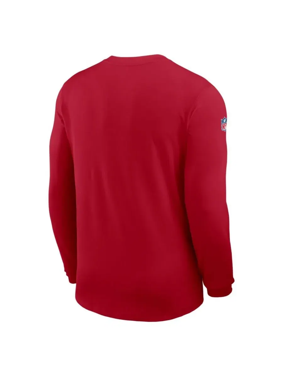 Лонгслив с принтом San Francisco 49ers Sideline Coaches UV Dri-FIT Nike — изображение 3 из 3, алый