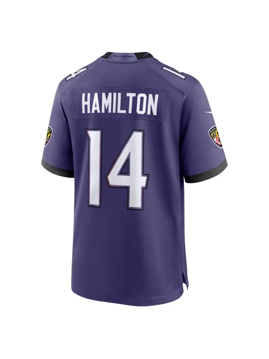 Игровая футболка Kyle Hamilton Purple Baltimore Ravens Team Game Jersey Nike — изображение 3 из 3, фиолетовый
