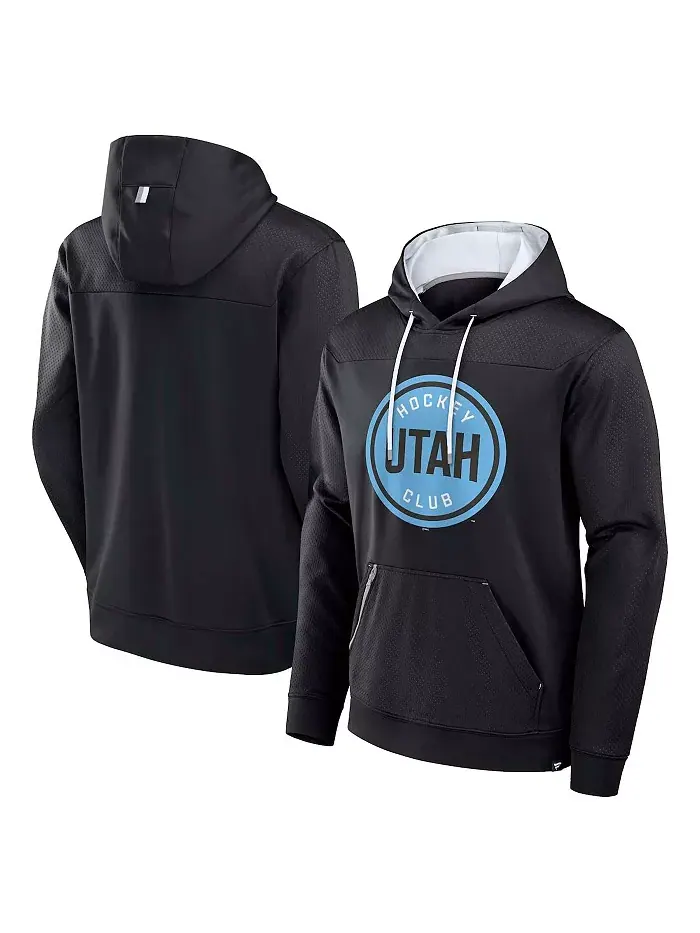 Мужская черная толстовка с капюшоном Utah Hockey Club Defender Fanatics — изображение 1 из 3