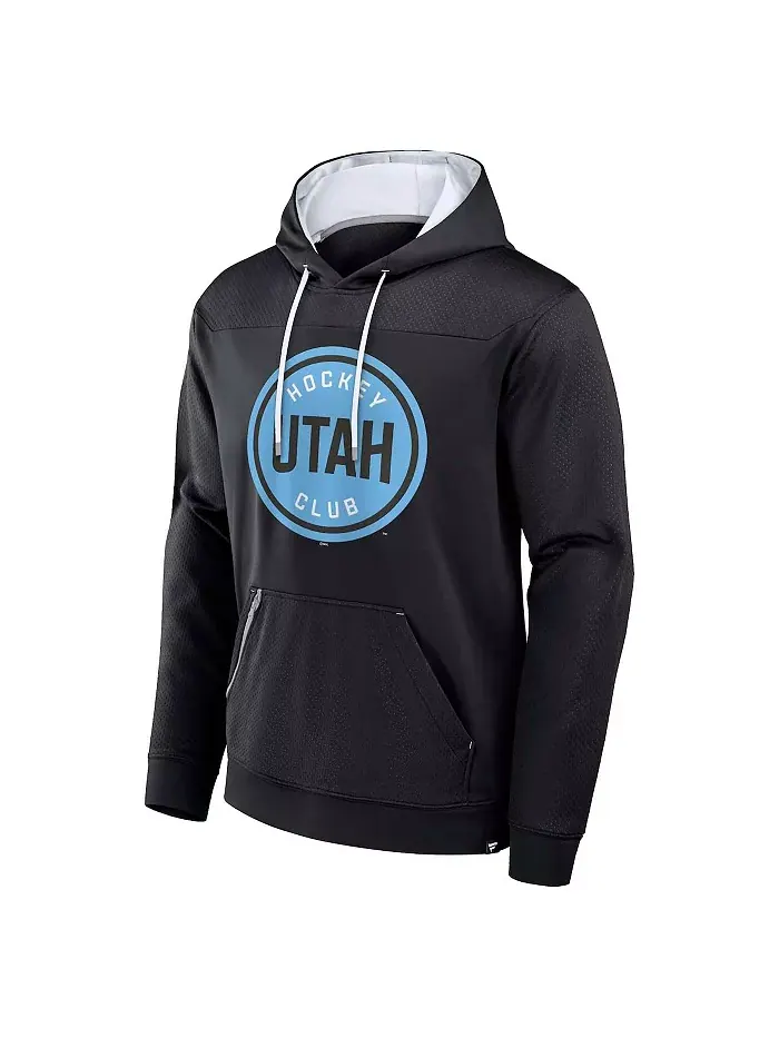 Мужская черная толстовка с капюшоном Utah Hockey Club Defender Fanatics — изображение 2 из 3