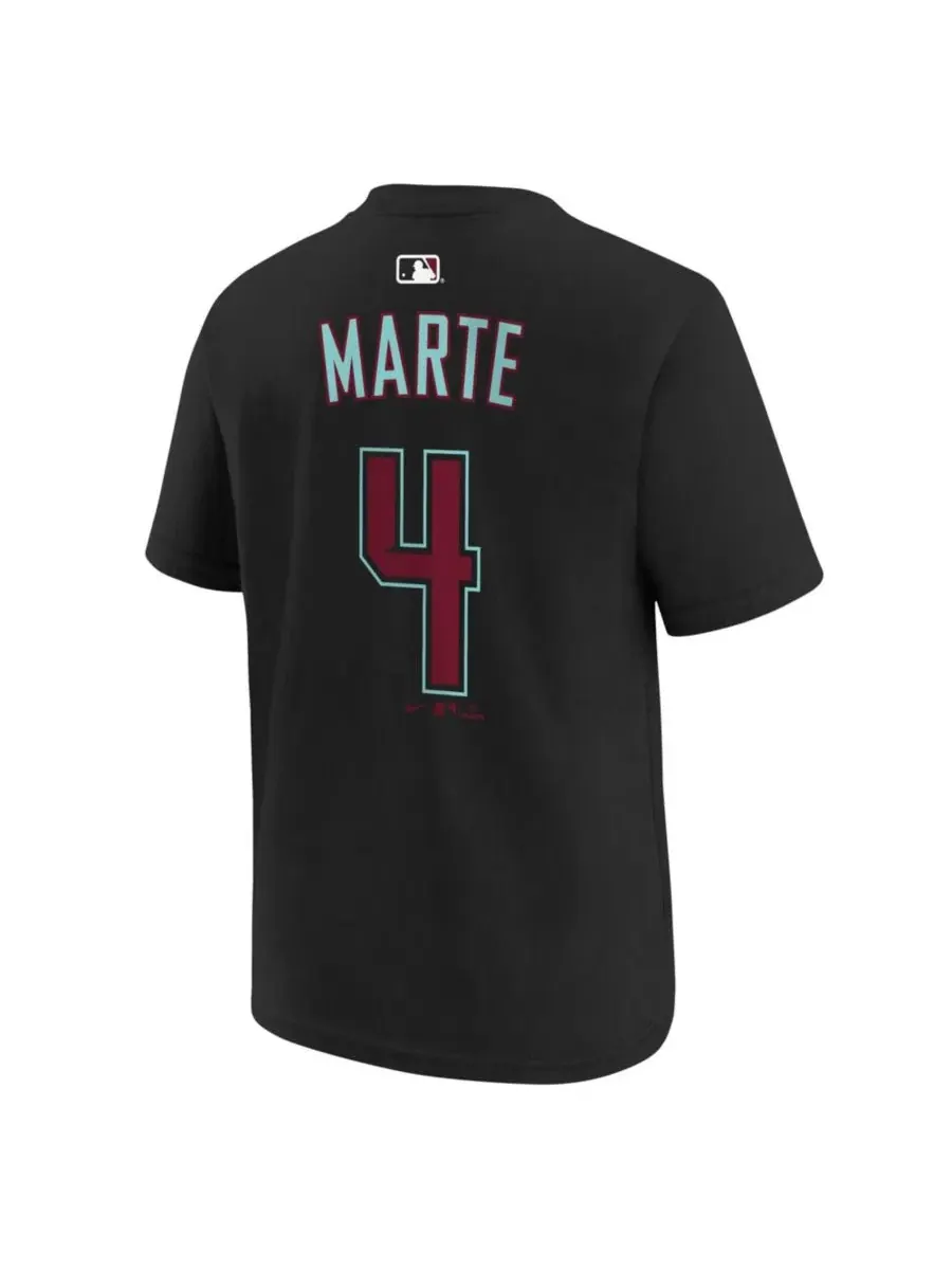 Футболка с коротким рукавом и принтом Ketel Marte Arizona Diamondbacks Nike — изображение 2 из 3, черный