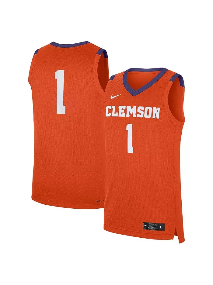 Мужская реплика дорожной футболки Clemson Tigers цвета оранж, модель 1 Nike — изображение 1 из 3