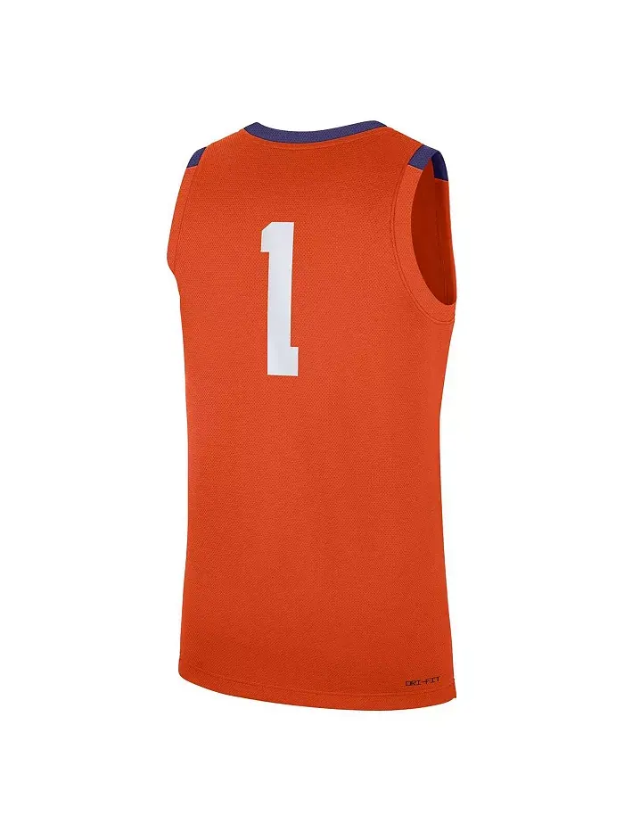Мужская реплика дорожной футболки Clemson Tigers цвета оранж, модель 1 Nike — изображение 3 из 3