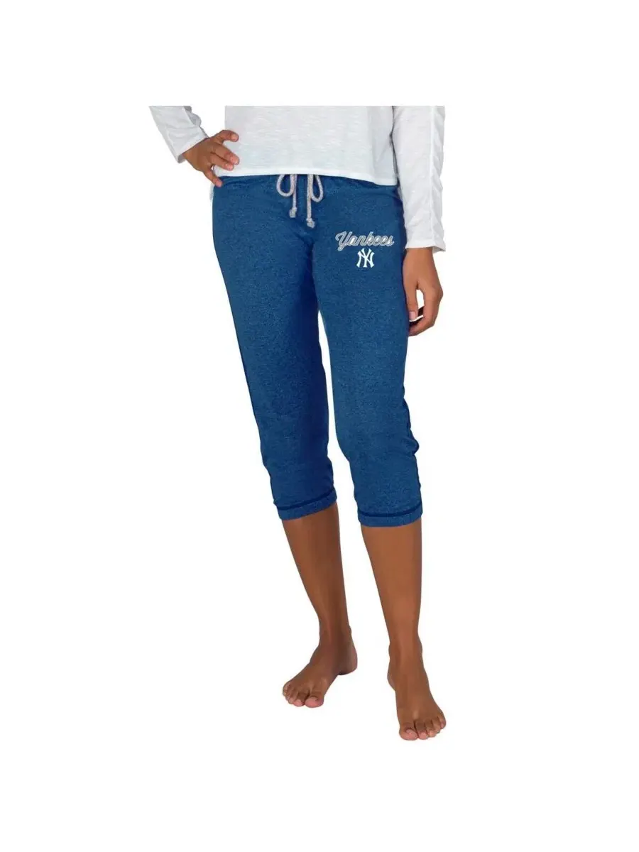 Женские капри из футера с принтом Quest Knit Capri Concepts Sport — изображение 1 из 1, темно-синий