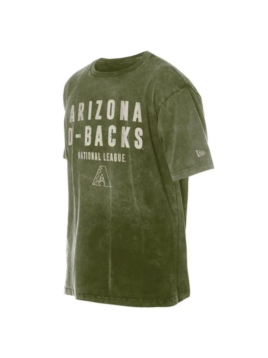 Футболка с принтом Arizona Diamondbacks 2026 Armed Forces Day New Era — изображение 3 из 4, оливковый