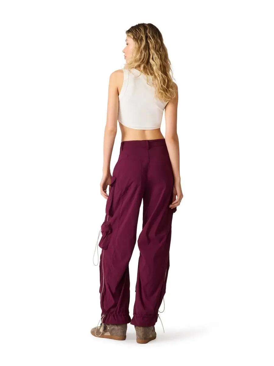 Брюки карго широкие с завязками Jacey Steve Madden, Deep Fig — изображение 5 из 5