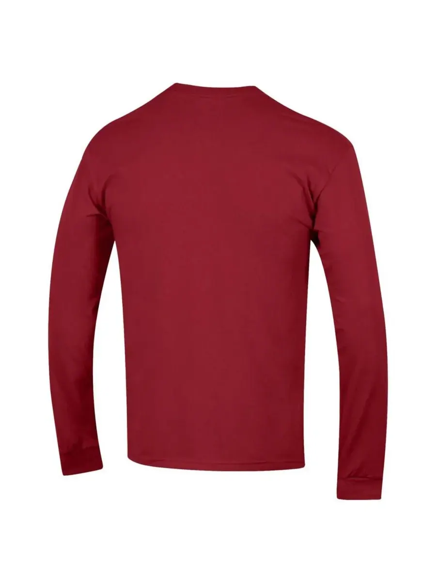 Champion Мужская футболка с длинными рукавами Crimson Alabama Crimson Tide Arch Over Logo 2-Hit — изображение 2 из 3, красный