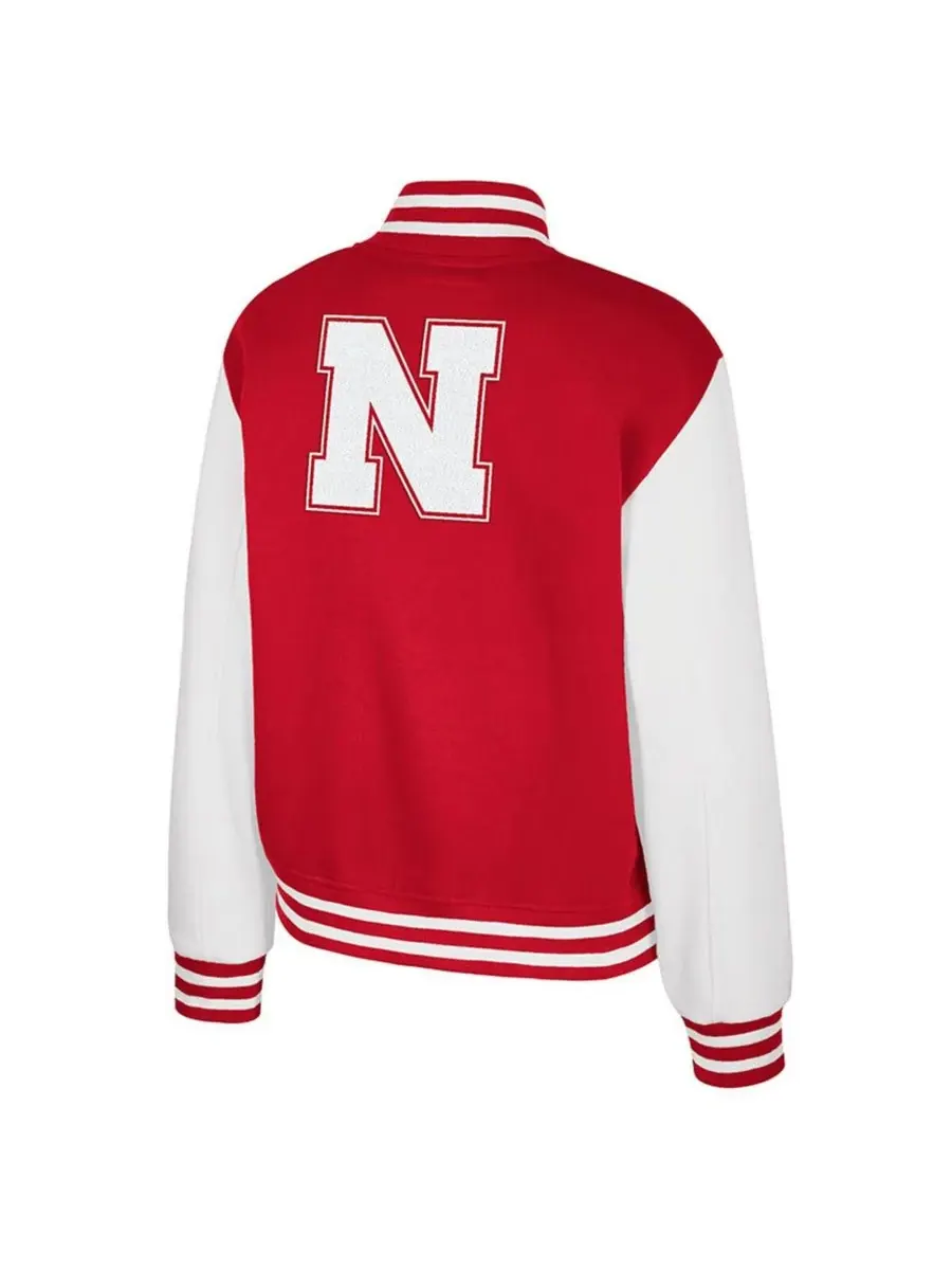 Женская флисовая куртка Texas Scarlet Nebraska Huskers French Baguette с застежкой на кнопках — изображение 3 из 3, алый