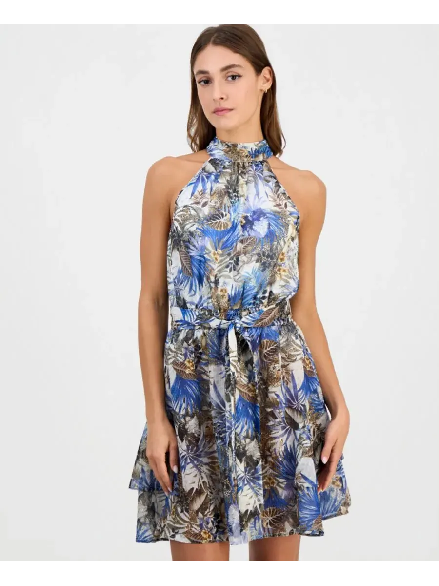 Платье-халтер с принтом GUESS, Leopard Tropical Print — изображение 5 из 5