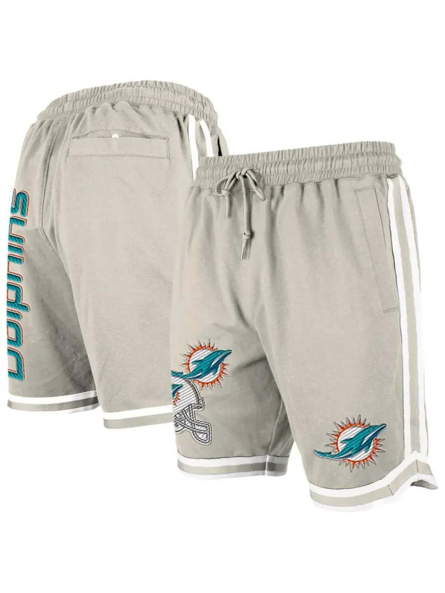 New Era Мужские светло-бежевые шорты Miami Dolphins Stone Multi Patch — изображение 1 из 5, светлый бежевый