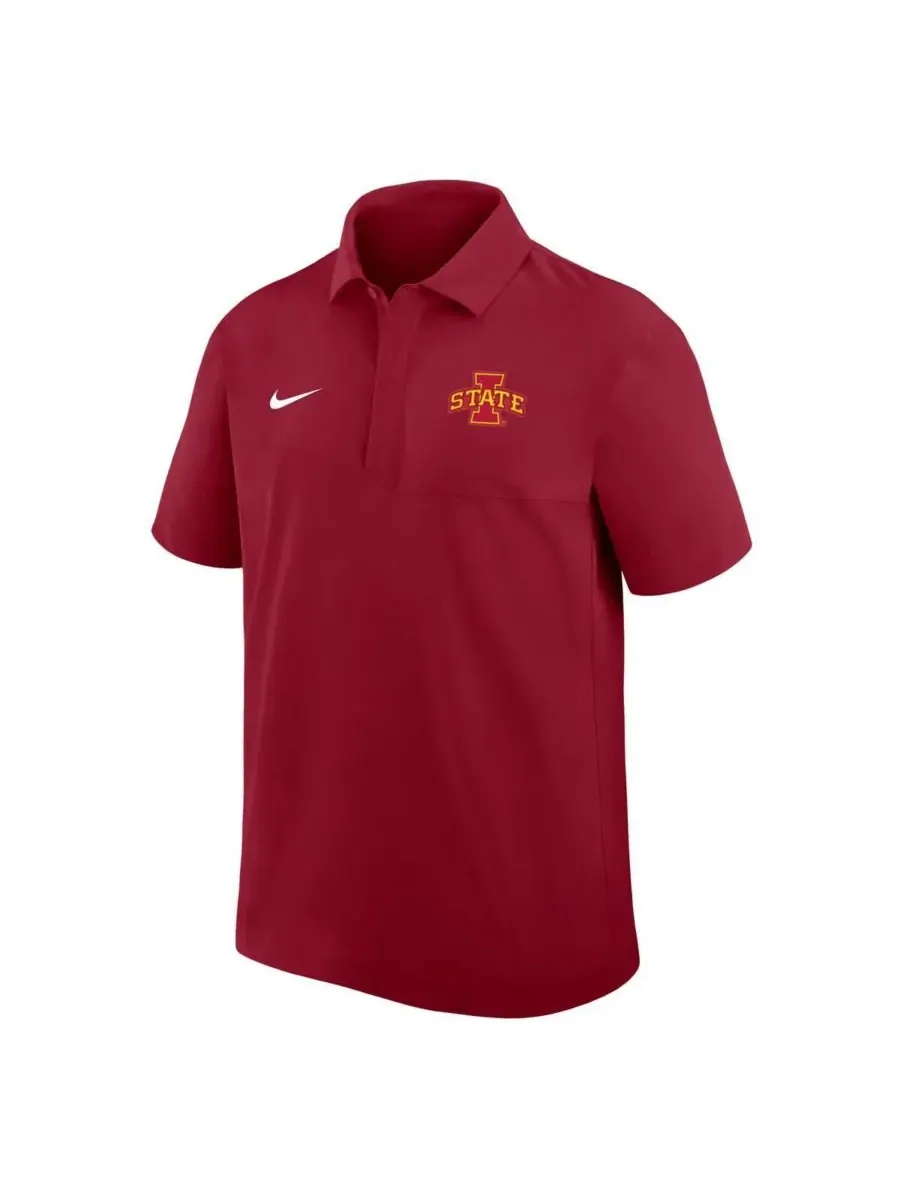 Мужская тканая рубашка-поло Cardinal Iowa State Cyclones Nike — изображение 2 из 3, красный