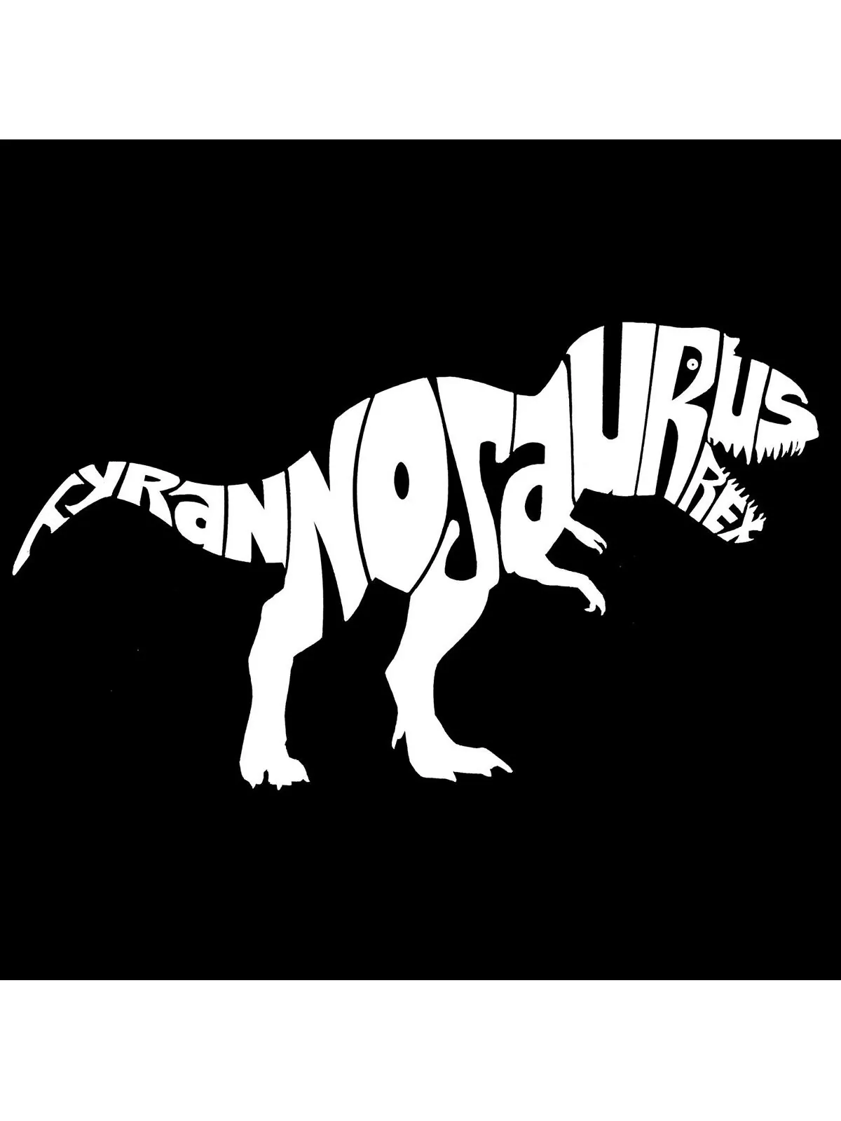 Мужская футболка premium word art - tyrannosaurus rex LA Pop Art — изображение 2 из 2, бордовый