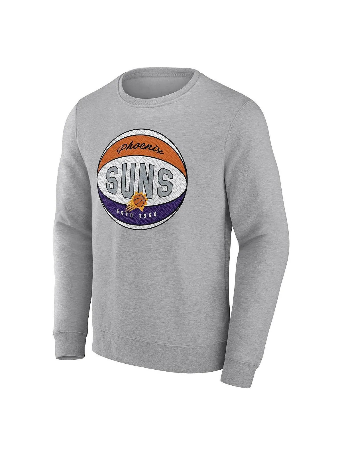 Мужская фирменная толстовка с мелким серым принтом phoenix suns true classics vint pullover — изображение 3 из 3, серый