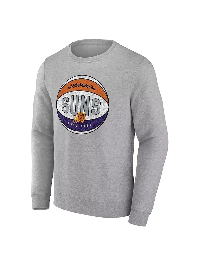 Мужской ворсовый серый свитшот Phoenix Suns True Classics Vint Fanatics — изображение 3 из 3