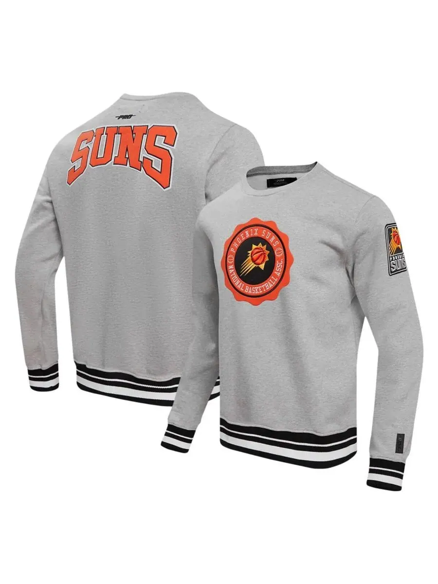 Pro Standard Мужская толстовка-пуловер серого цвета с эмблемой команды Phoenix Suns — изображение 1 из 4, серый