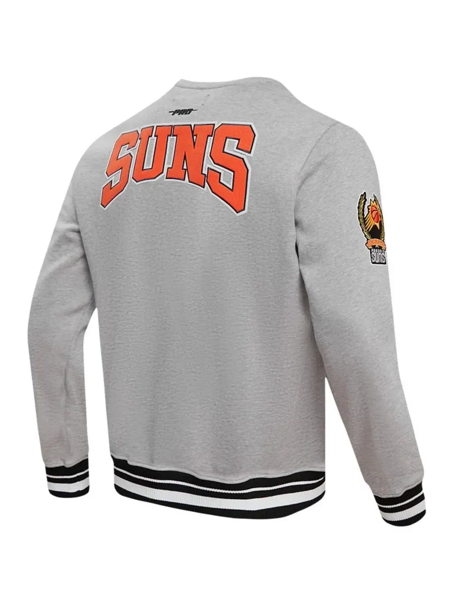 Pro Standard Мужская толстовка-пуловер серого цвета с эмблемой команды Phoenix Suns — изображение 3 из 4, серый