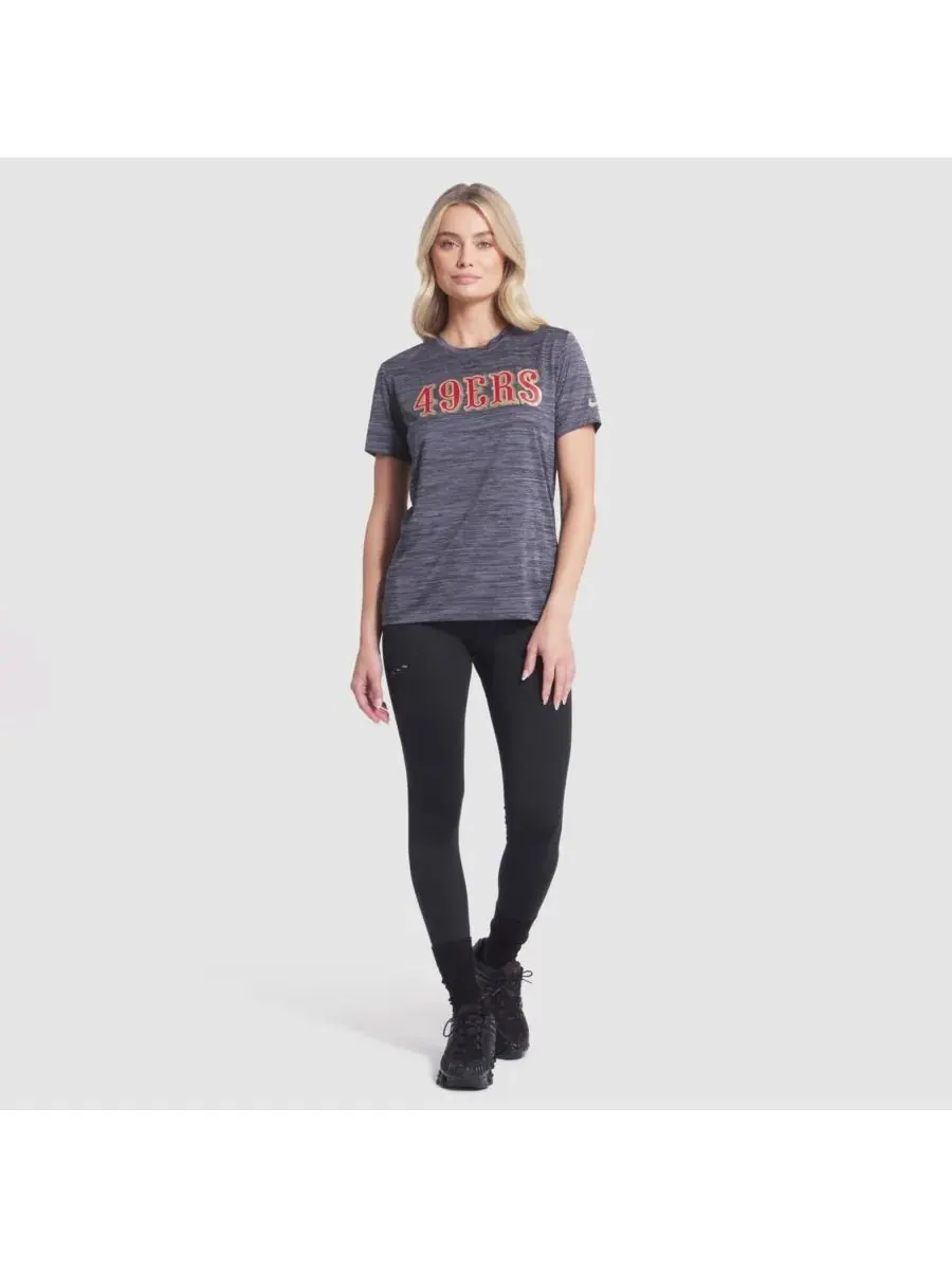 Женская футболка Heather Charcoal San Francisco 49ers 2025 Rivalries Collection Sideline Velocity — изображение 3 из 5