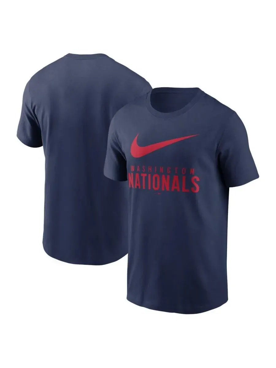 Nike Мужская темно-синяя футболка Washington Nationals с логотипом Swoosh — изображение 1 из 3, темно-синий