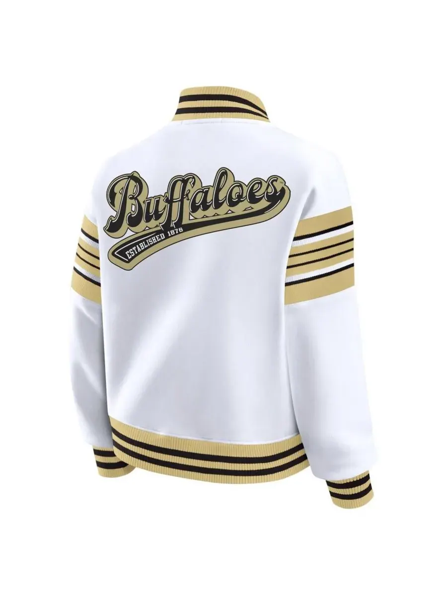 WEAR by Erin Andrews Женская флисовая толстовка-куртка Colorado Buffaloes белого/золотого цвета с — изображение 3 из 3