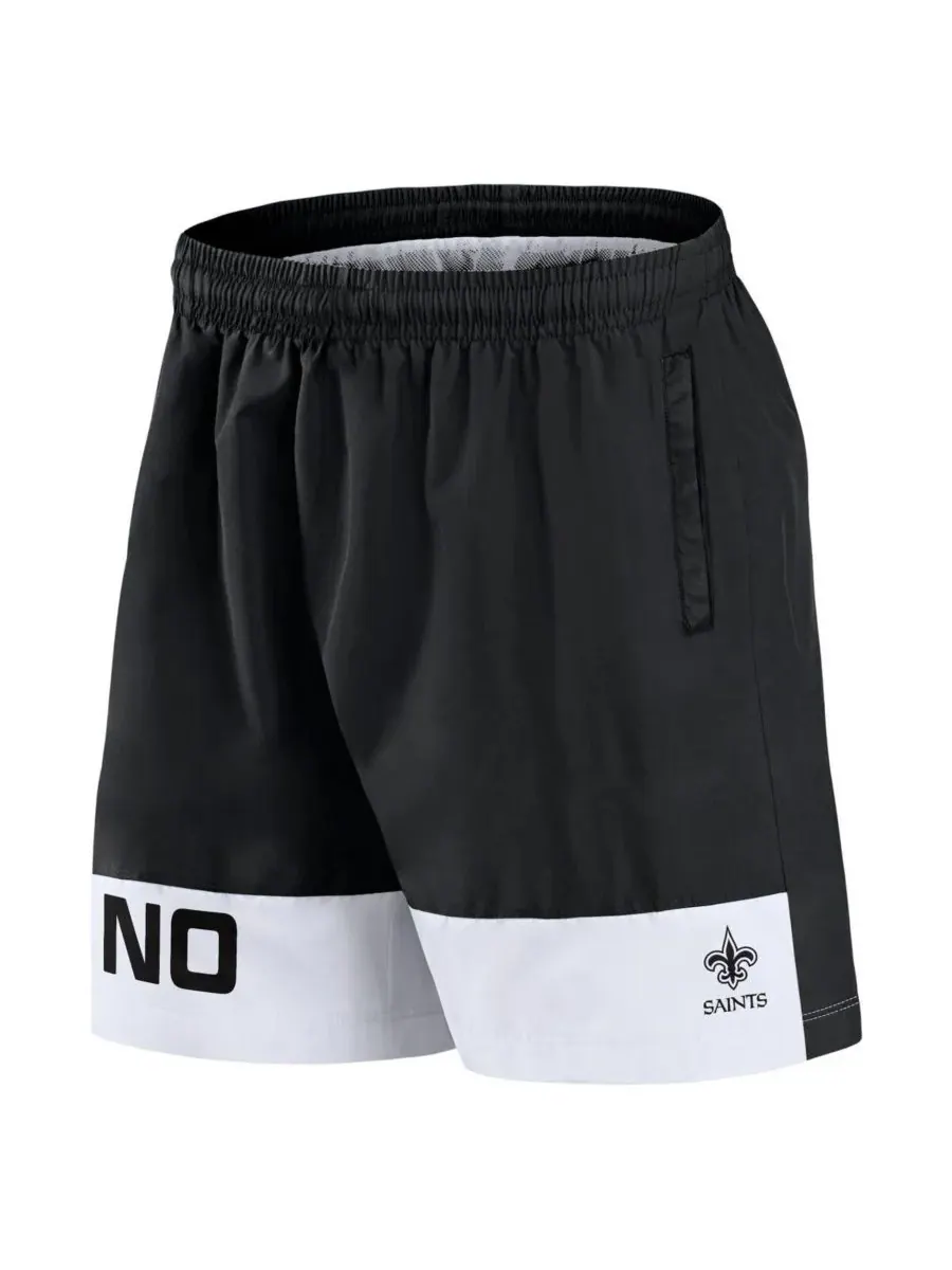 Fanatics Мужские черные шорты Elements с символикой New Orleans Saints — изображение 3 из 3, черный белый