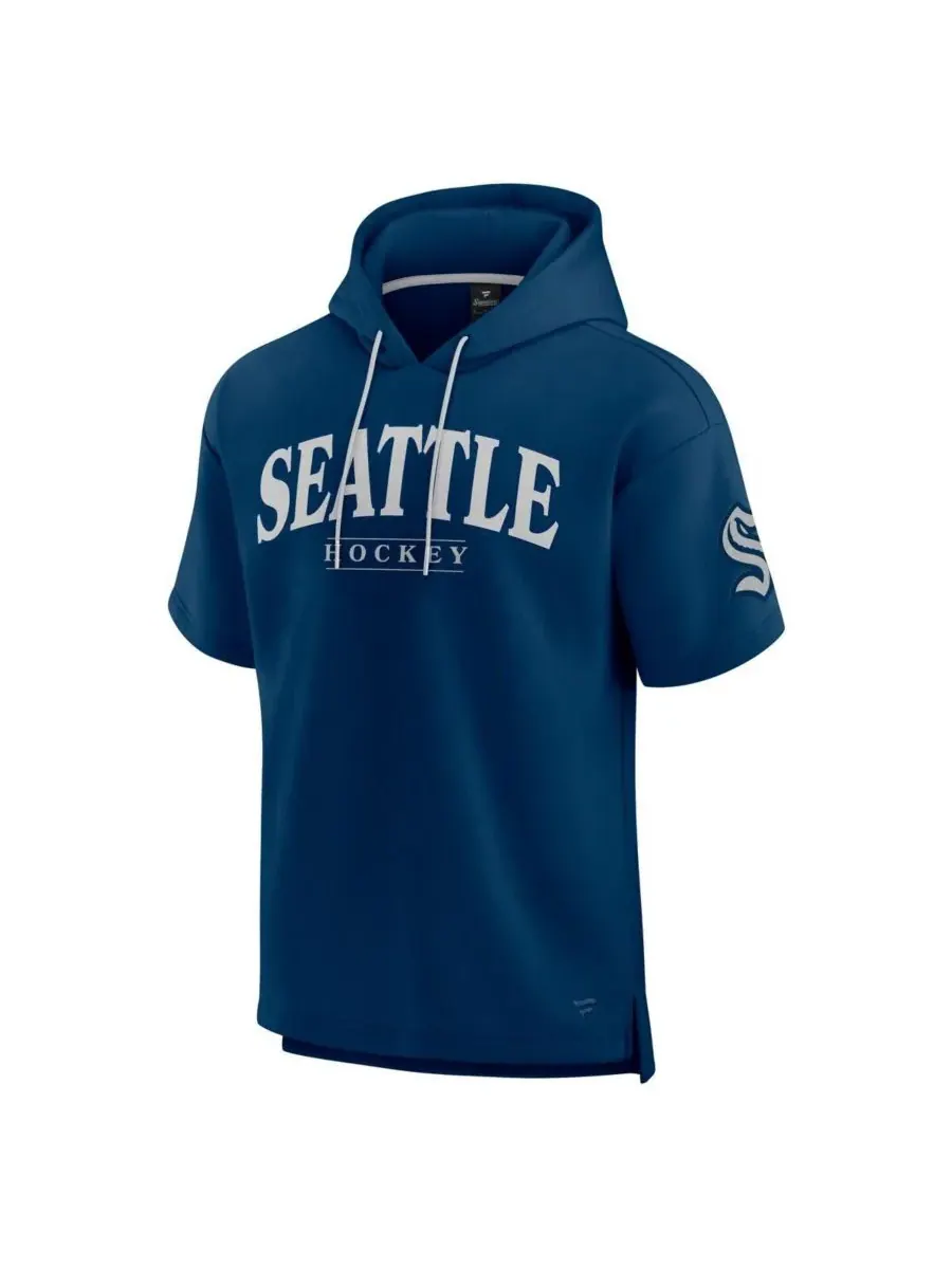 Fanatics Мужская толстовка с коротким рукавом Seattle Kraken Elements Ready цвета «Глубокое море» — изображение 3 из 3